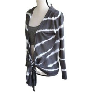 ON TREND Tie Dye Waterfall Cardigan Top
